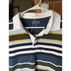Club Room Vintage Polo Shirt Men's XL Blue Green + Long Sleeve